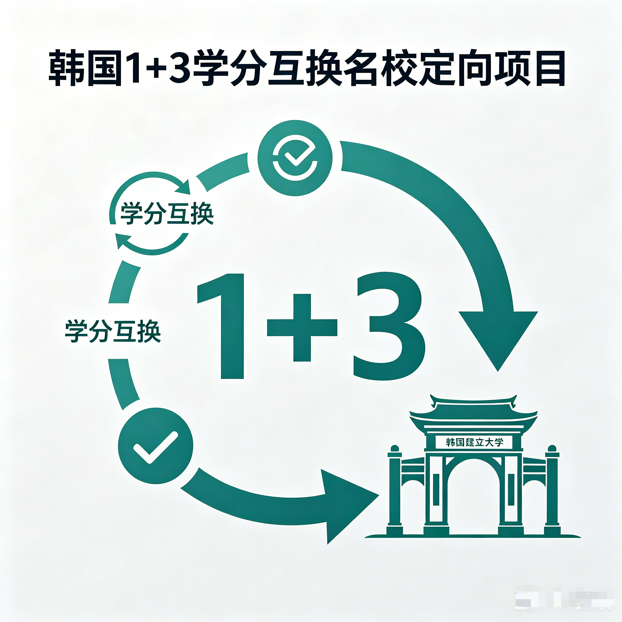 韶关韩国留学1+3学分互换项目（名校定向）